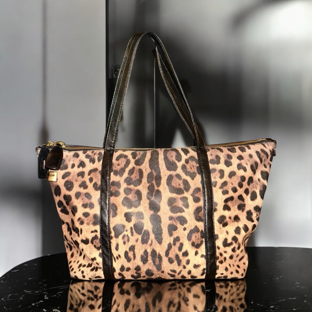 Dolce & Gabbana Leopard Print Tote Bag - Picture 2 of 16